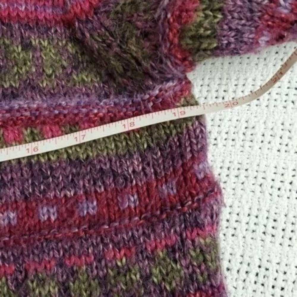 Style by EWM Women Purple Striped Wool Blend Full Zip Cardigan Sweater Size M - Picture 6 of 16